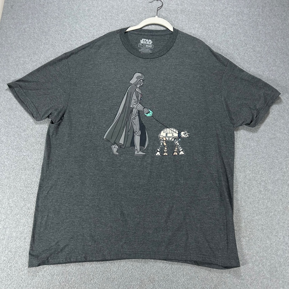 Star Wars T-Shirt Mad Engine Mens XXL Gray Graphic Tee Sci-Fi Casual